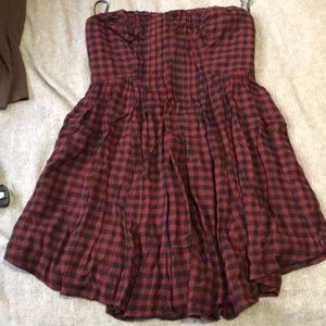 Black and red checkered dress